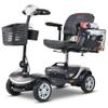 Folding Mobility Scooter for Seniors 4 Wheel Scooter for Adults Electric Medical Scooter Compact for Travel - Electric Powered Wheelchair Device - Compact Heavy Duty Mobile (Silver) view 1