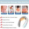 DOMISIGN Neck Massager, Acupoints Lymphatic Drainage Machine, 12 Modes for Pain Relief, Portable Neck Massager for Women & Men - Blue view 3
