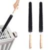2 Pack Radiator Brush, Dryer Cleaner Vent Brush, 40 cm Long Flexible Pipe Refrigerator Coil Brush, Vent Cleaner Brushes with Wooden Handle for Refrigerators, Baseboards(Black) view 1