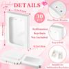 Dunzoom Valentine's Day 30 Pcs Sublimation Keychain Gift Boxes with Window 4" x 3.3" x 0.7" Key Ring Paper Packaging Box for Jewelry Charms Ornaments Gifts Wrapping, Keychain Not Included(White) view 2