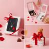 Dunzoom Valentine's Day 30 Pcs Sublimation Keychain Gift Boxes with Window 4" x 3.3" x 0.7" Key Ring Paper Packaging Box for Jewelry Charms Ornaments Gifts Wrapping, Keychain Not Included(White) view 4
