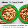 Adjustable Silicone Pie Crust Shields Baking Protectors Cover Ring Fits 8-11.4 Inch Pies Baking Pie Crust Shield Protector Cover for Edges (Green-1Pcs) view 2