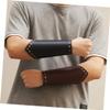 CALLARON 2pcs Punk Wrist Band in Brown Beads and Leather for Women Fashion and Comfort view 3