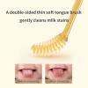 IKBAOME Baby Toothbrush Set, Silicone Baby Tongue Cleaner, 0-18M Infant 360 Degree Toddler Oral Care Toothbrush, Toothbrush + Tongue Brush + Baby Teether + Finger Toothbrush with Cup for Training view 4