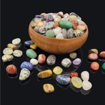 12 Kinds(100pcs+) Mini Healing Stones Tumbled Polished Stones for Reiki, Meditation, Jewelry Making, Home Decor, Bulk Crystal Stones Types as Random(Mix Crystals)