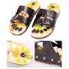 Acupressure Massage Slippers Massaging Shoes with Natural Stone Indoor Outdoor for Adults Elderly Gifts Universal Sandals, 39 to 40 view 2