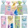 Jexila 160 Easter Cellophane Bags with Ties Easter Bunny Goodie Treat Bag for Kids Classroom Party Favor Plastic Candy Bags view 1