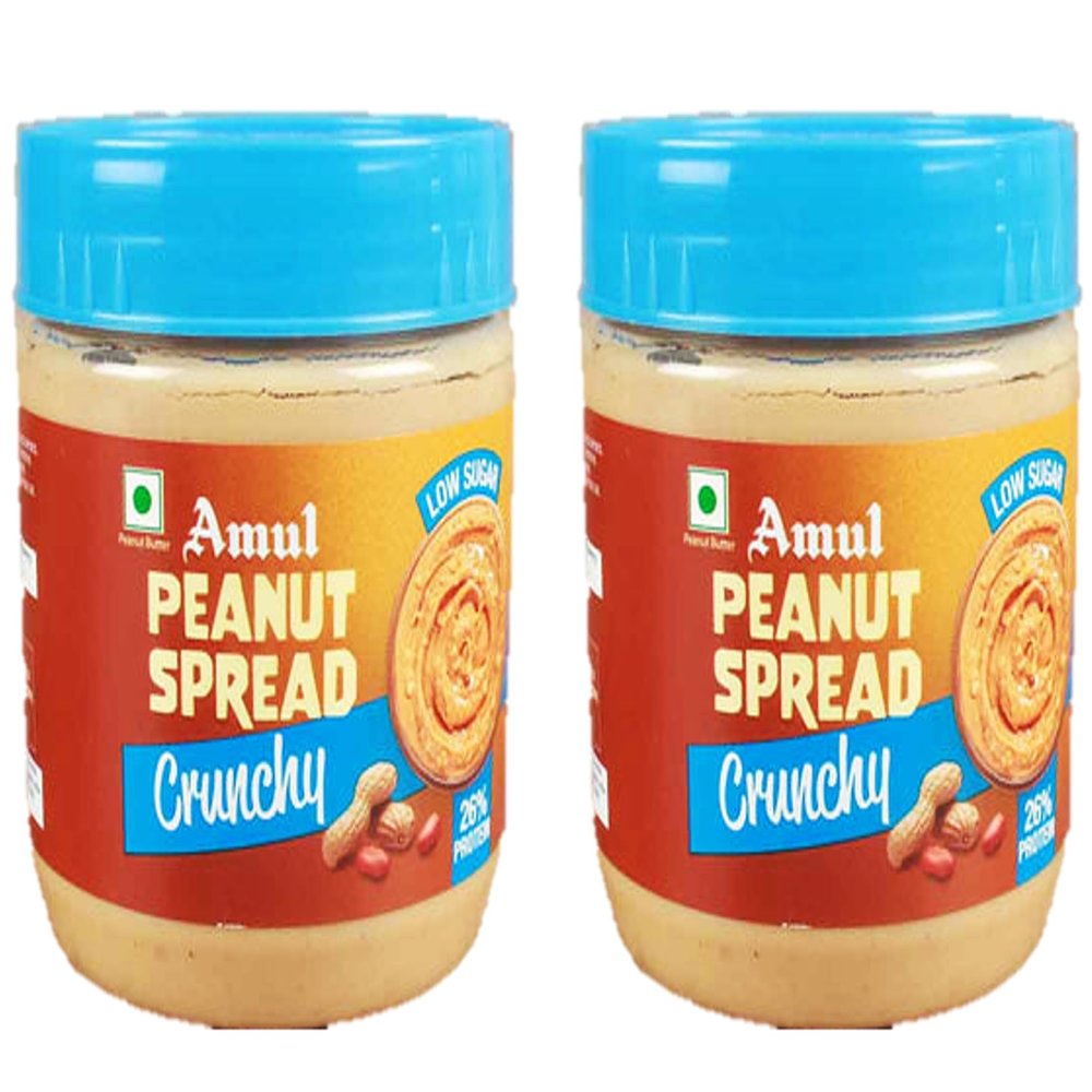 Amul Peanut Spread Crunchy 300g (Pack of 2) Humarabazar
