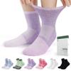 Bulinlulu Diabetic Socks for Men Women,6 Pairs Non Binding Ankle Diabetic Socks for Women Men Size 7-9 9-11(Bright-Medium) view 1