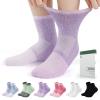 Bulinlulu Diabetic Socks for Men Women,6 Pairs Non Binding Ankle Diabetic Socks for Women Men Size 7-9 9-11(Bright-Medium) view 2