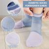 Bulinlulu Diabetic Socks for Men Women,6 Pairs Non Binding Ankle Diabetic Socks for Women Men Size 7-9 9-11(Bright-Medium) view 4