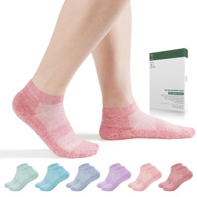 Bulinlulu Diabetic Socks for Men Women,6 Pairs Low Cut Non Binding Diabetic Socks,Ankle Seamless Socks for Men 6-9 9-12(Pure-Large)