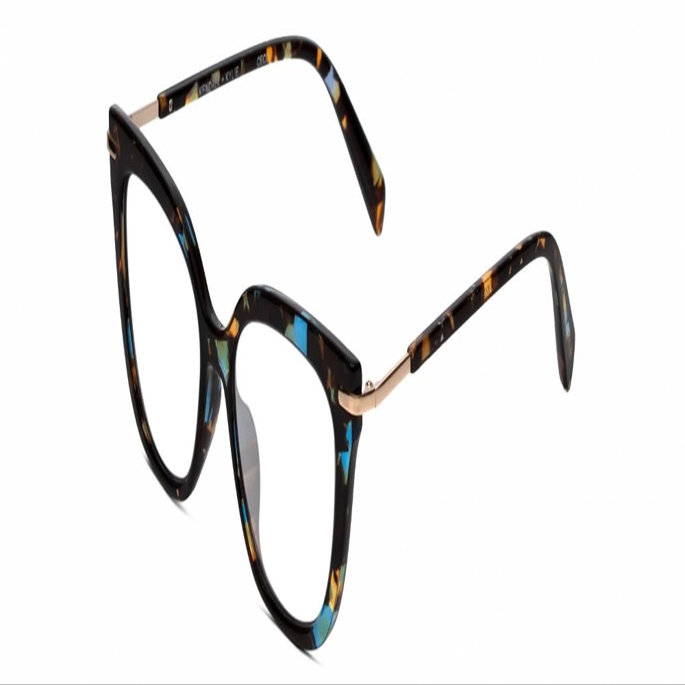 Calabria K+K CECI Cat Eye Reading Glasses +3.00 Blue Tortoise Havana Womens Designer Trendy Readers Stylish Chic Eyeglasses