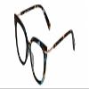 Calabria K+K CECI Cat Eye Reading Glasses +3.00 Blue Tortoise Havana Womens Designer Trendy Readers Stylish Chic Eyeglasses view 1