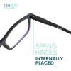 2SeeLife Blue Light TR-90 Reading Glasses for Men  Fits all Face Shapes, Sturdy Frame, Spring Hinges, Premium Readers, Black, +3.50 view 4