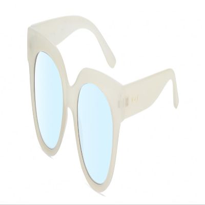 Calabria K+K JAMIE Round Blue Light Filter Reading Glasses +1.25 Beige Crystal Women Designer Chic Trendy Readers Eyeglasses