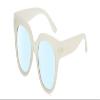 Calabria K+K JAMIE Round Blue Light Filter Reading Glasses +1.25 Beige Crystal Women Designer Chic Trendy Readers Eyeglasses view 1