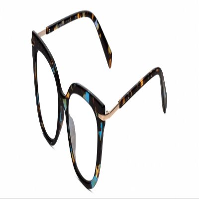 Calabria K+K CECI Cat Eye Reading Glasses +3.50 Blue Tortoise Havana Womens Designer Trendy Readers Stylish Chic Eyeglasses