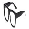 Calabria K+K ESME Square Reading Glasses +6.00 Gloss Gloss Black Women Chic Fashion Designer Trendy Readers Stylish Eyeglass view 1