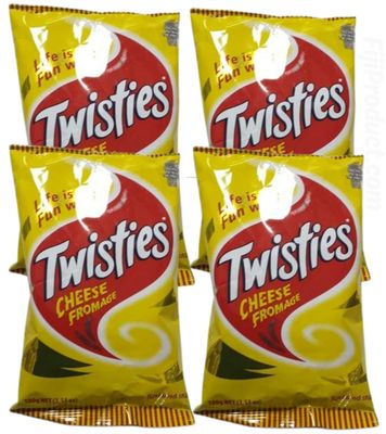 FIJI Twisties Cheese (Pack Of 4 x 250g EA) Unique CHEESE Flavor Snack, Family Size Bag, Imported from FIJI... FijiProduct.com