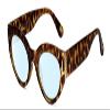Calabria K+K ALEXANDRA Cat Eye Blue Light Filter Glasses +2.25 Amber Tortoise Havana Crystal Gold Womens Chic Trendy Readers view 1