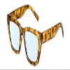 Calabria K+K SADIE Square Blue Light Filter Reading Glasses +0.00 Tortoise Havana Crystal Women Chic Trendy Readers Eyeglass view 1
