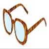 Calabria K+K VANESSA Oval Blue Light Filter Reading Glasses +1.25 Tortoise Havana Crystal Women Chic Trendy Readers Eyeglass view 1