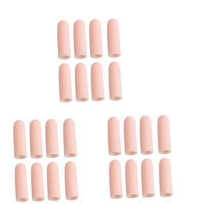 GLEAVI 3sets Medium Toe Cots Toe Sleeve Covers Corn Covers Gel Caps for 8pcs*3