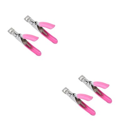 NOLITOY 4pcs Stainless Steel Nail Cutter Ergonomic Manicure Pedicure Tools for Artificial Natural Nails Precision Trimmer for Home Salon Use