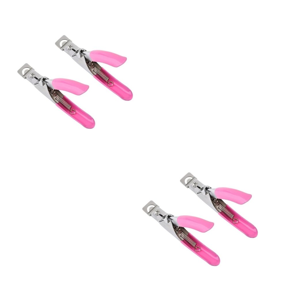 NOLITOY 4pcs Stainless Steel Nail Cutter Ergonomic Manicure Pedicure Tools for Artificial Natural Nails Precision Trimmer for Home Salon Use