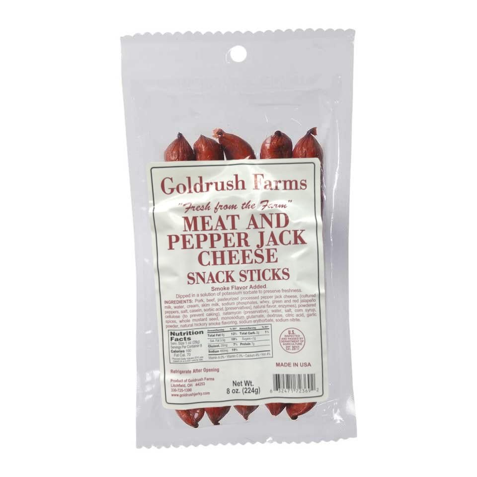 Gold Rush Farms Fresh From the Farm Snack Sticks (Meat & Pepperjack Cheese), 8 oz.
