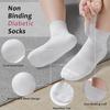 Revosoxs Diabetic Socks for Men Women,5 Pairs Bamboo Viscose Diabetic Ankle Socks for Women,Non-Binding Diabetic Socks(White-Large) view 2