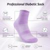 Revosoxs Diabetic Socks for Men Women,5 Pairs Bamboo Viscose Diabetic Ankle Socks for Women,Non-Binding Diabetic Socks(Bright-Large) view 2