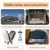 1 Pair Lightweight Folding Underarm Crutches, Height Adjustment Aluminum Walking Aid, with Underarm Pad and Hand Grip view 2