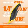 BestHalo Heavy Duty Plantar Fasciitis Insoles - 220+ lbs High Arch Support Orthotic Inserts for Pain Relief, Flat Feet, Heel Pain, Work Boots (Orange, Men 7-8.5 | Women 8-9.5) view 2
