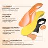 BestHalo Heavy Duty Plantar Fasciitis Insoles - 220+ lbs High Arch Support Orthotic Inserts for Pain Relief, Flat Feet, Heel Pain, Work Boots (Orange, Men 7-8.5 | Women 8-9.5) view 3