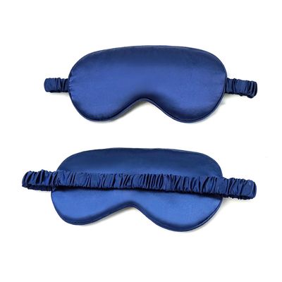 ICSTM Silk Sleeping Mask,Silk Eye Mask with Adjustable Strap, Sleeping Aid Blindfold for Nap, Sleep Mask for Women to Full Night's Sleep, Travel and Nap.(Blue,I Pack)
