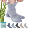 Revosoxs Diabetic Socks for Men Women,5 Pairs Bamboo Viscose Diabetic Ankle Socks for Women,Non-Binding Diabetic Socks 7-9 9-11(Dark-Medium) view 1