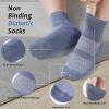 Revosoxs Diabetic Socks for Men Women,5 Pairs Bamboo Viscose Diabetic Ankle Socks for Women,Non-Binding Diabetic Socks 7-9 9-11(Dark-Medium) view 3