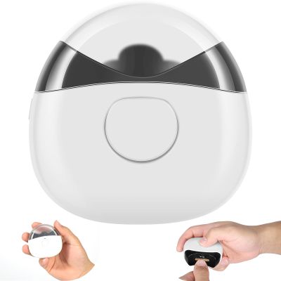 Auto Electric Nail Clipper with LED Light, 300mAh Rechargeable 2 Speeds Electric Nail Trimmer, Safety Electric Fingernail Cutter, with Nail Scraps for Baby Kids Adults (White)
