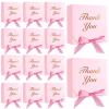 VGOODALL 20PCS Thank You Gift Boxes, 4.5x4.5x1.9Inches Mini Party Favor Boxes Pink Treat Bags with Bow Ribbon for Wedding Bridal Baby Shower Birthday Party view 1