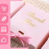 VGOODALL 20PCS Thank You Gift Boxes, 4.5x4.5x1.9Inches Mini Party Favor Boxes Pink Treat Bags with Bow Ribbon for Wedding Bridal Baby Shower Birthday Party view 4