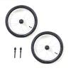 2 Pcs 16 Inch Manual Wheelchair Replacement Wheel, Non-Slip Solid/Inflatable Rubber Wheelchair Rear Wheels Assembly with 9/16" (14mm) Bearing (Color : Clear) view 1