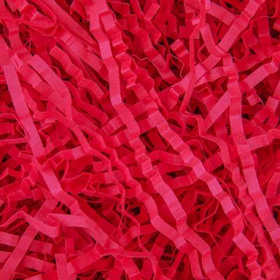 Caleihd Crinkle Cut Paper Grass Filler for Easter Christmas Wedding Birthday Bridesmaid Engagement Craft Gift Boxes Bags Filler Decoration 4.5oz Red