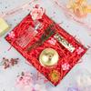Caleihd Crinkle Cut Paper Grass Filler for Easter Christmas Wedding Birthday Bridesmaid Engagement Craft Gift Boxes Bags Filler Decoration 4.5oz Red view 4