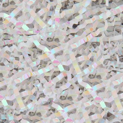 Caleihd Crinkle Cut Paper Shred Filler 1LB Shredded Paper for Gift Box Baskets Wrapping and Filling (Diamond White)