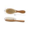 balacoo 3pcs Comfortable Hairdressing Brush with Natural Wool and Handle Versatile Shower Comb for Hair Cleaning and Scalp Massage for Bathing and Grooming White Khaki view 2