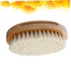 Balacoo 3 Pcs Shampoo Infant Massage Brush Hair Brush for Cap Leopard Hair Nets Shower Bristles Brush Infant Hair Brush Natural Soft Brush Bath Set Wooden White Take a Bath Boy, 11X6CM view 2