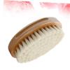 Balacoo 3 Pcs Shampoo Infant Massage Brush Hair Brush for Cap Leopard Hair Nets Shower Bristles Brush Infant Hair Brush Natural Soft Brush Bath Set Wooden White Take a Bath Boy, 11X6CM view 4