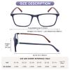 Baidoly Reading Glasses for Men and Women, Spring Hinge Anti Blue Light Readers, Computer Eyeglasses (Blue, 1.75, x) view 3